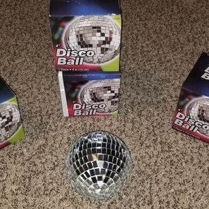 Set of 4 disco balls 4 inch new in box